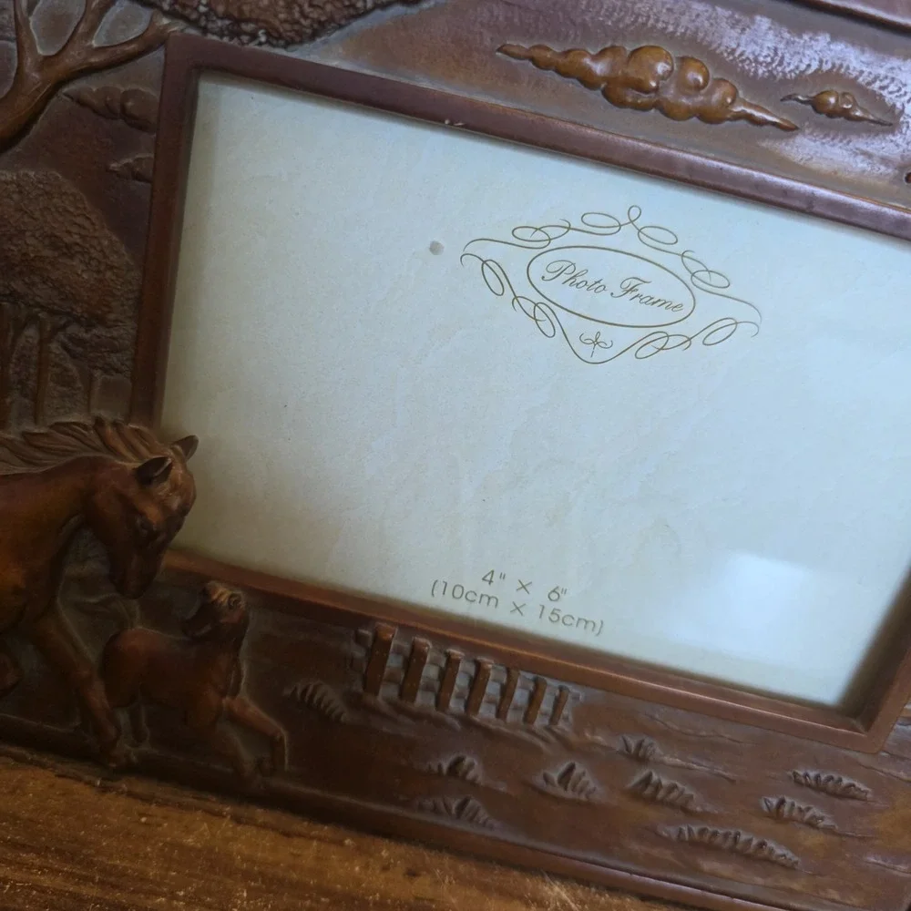 Horse Photo Frame Brown 4